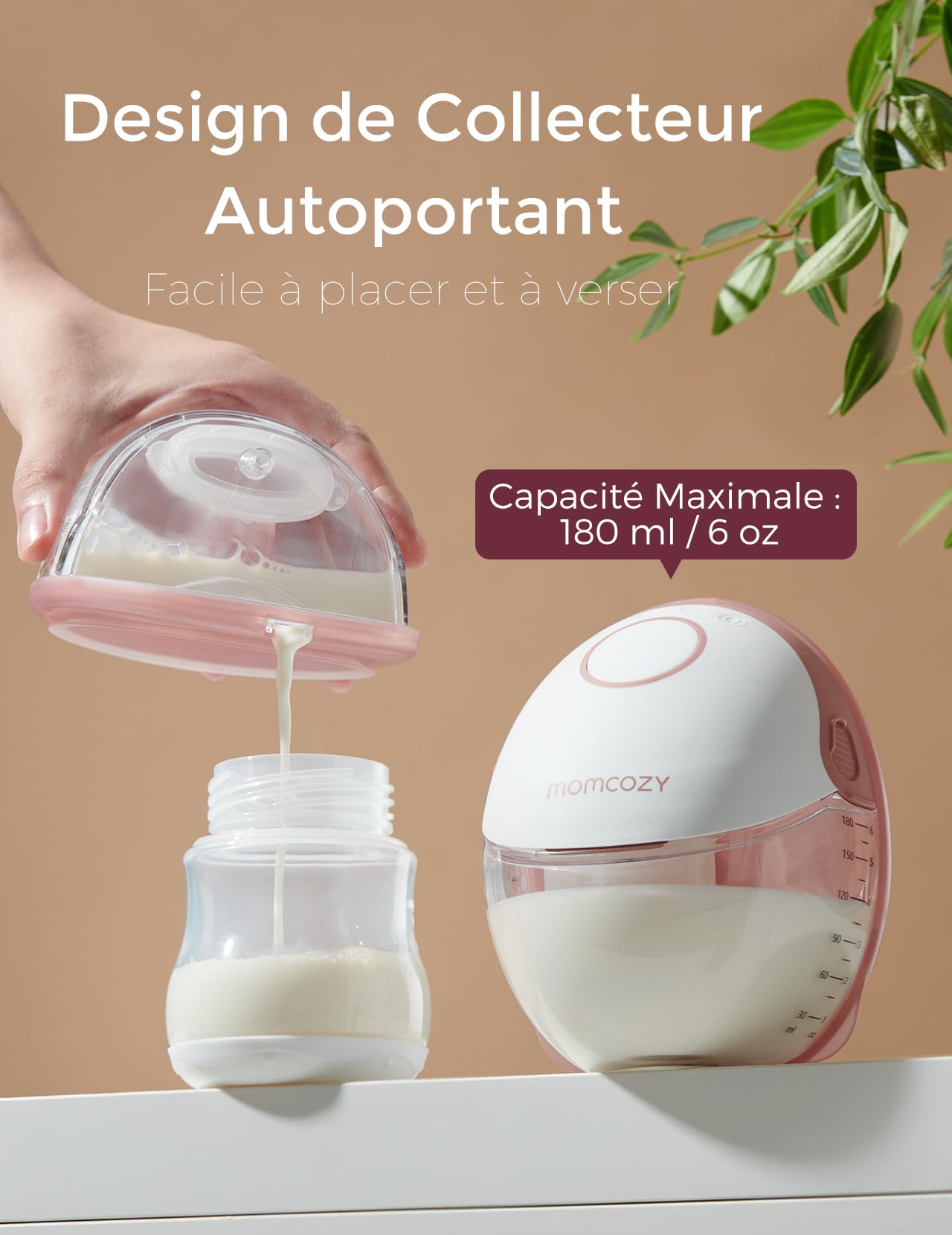 Momcozy Mobile Style M6 Tire Lait Electrique Main Libre Nomade, DoubleFit Double Scellé Anti-Fuite, avec 3 Modes & 9 Niveaux, Rythme Idéal pour Plus de Lait, 24 mm, Rouge, 1 Pièce