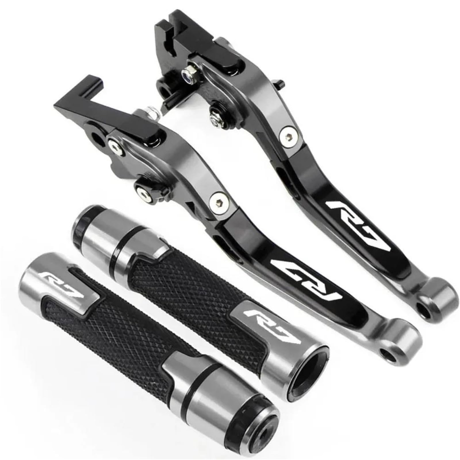 Gquikgw Black2 Replace Brake Clutch Levers Motorcycle Parts Handles Adjustable Folding Extendable For Y-Amaha Yzf-R7 Yzfr7 Yzf R7 2021-2024(Black2)