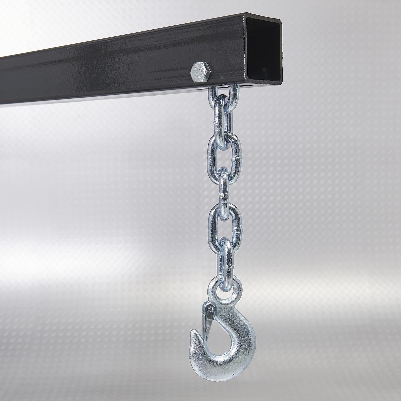 Werkstattkran 2t hydraulisch-pneumatisch - klappbarer Motorkran mit Teleskoparm 107-160 cm - 250 cm Hubhöhe, Sicherheitsventil & 6 Lenkrollen