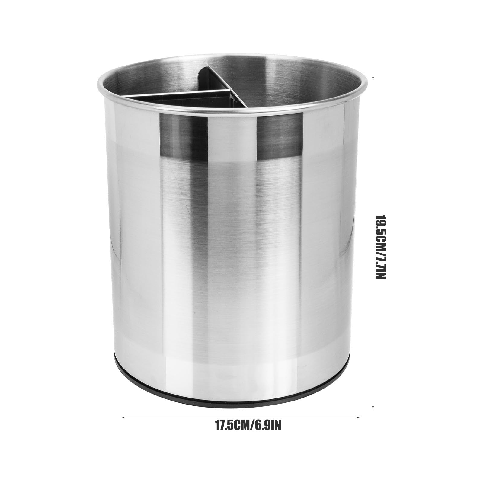 Contenitore Rotante Portautensili da Cucina 4l in Acciaio Inox Argento