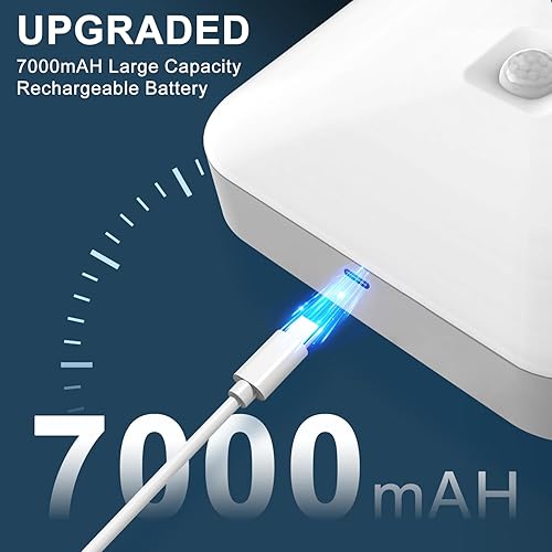 Miniatura 4 de WhitePoplar Luz de techo recargable con sensor de movimiento para interiores con control remoto, batería inalámbrica, recargable, sensor de luz para