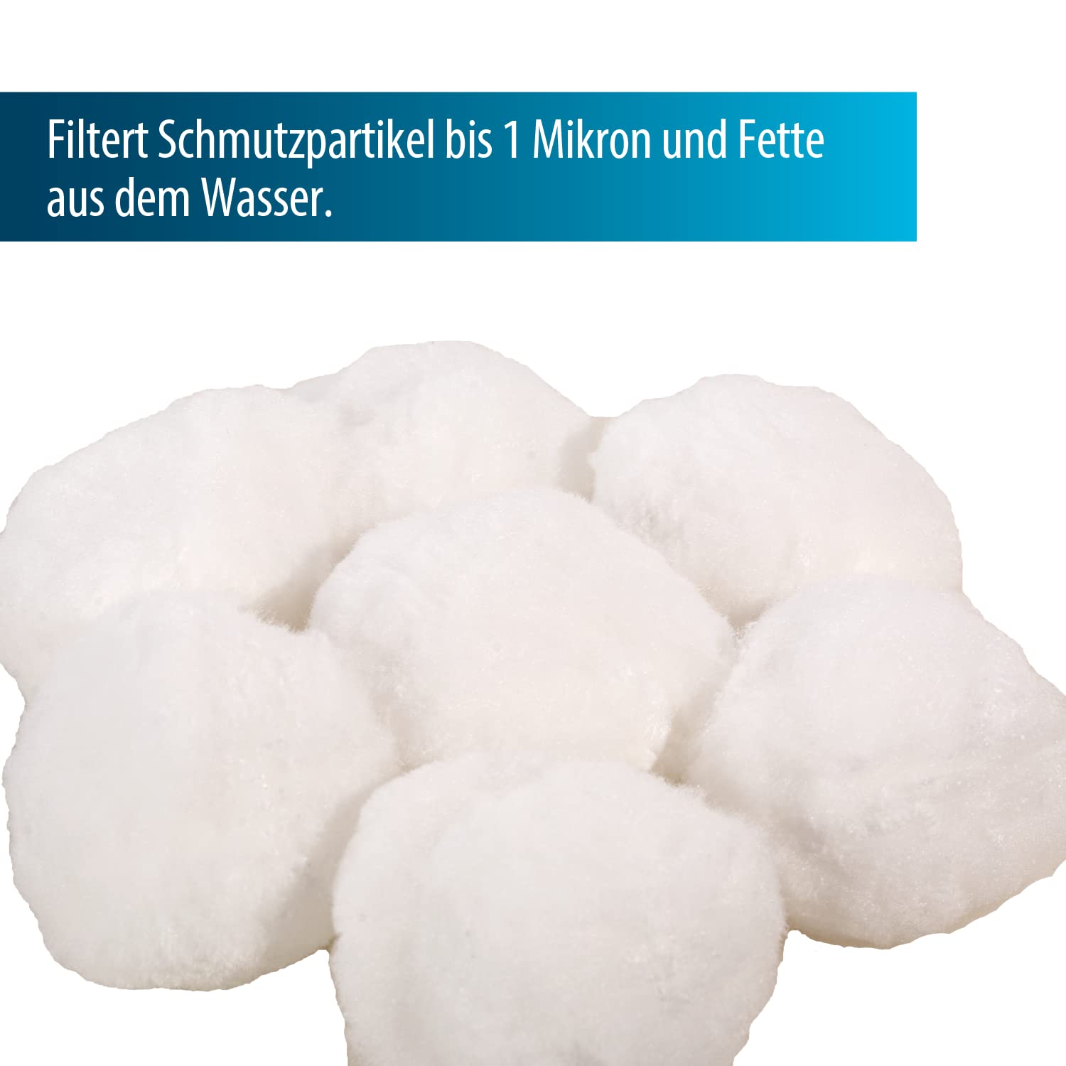 AquaForte Aqualoon Filtermedium 700 gm, Alternative zu Sand oder Kartuschen, viel Leichter, Filtert Fette und Schmutzpartikel bis 1 Mikron aus dem Wasser, Lange Lebensdauer, Waschbar in der Maschine