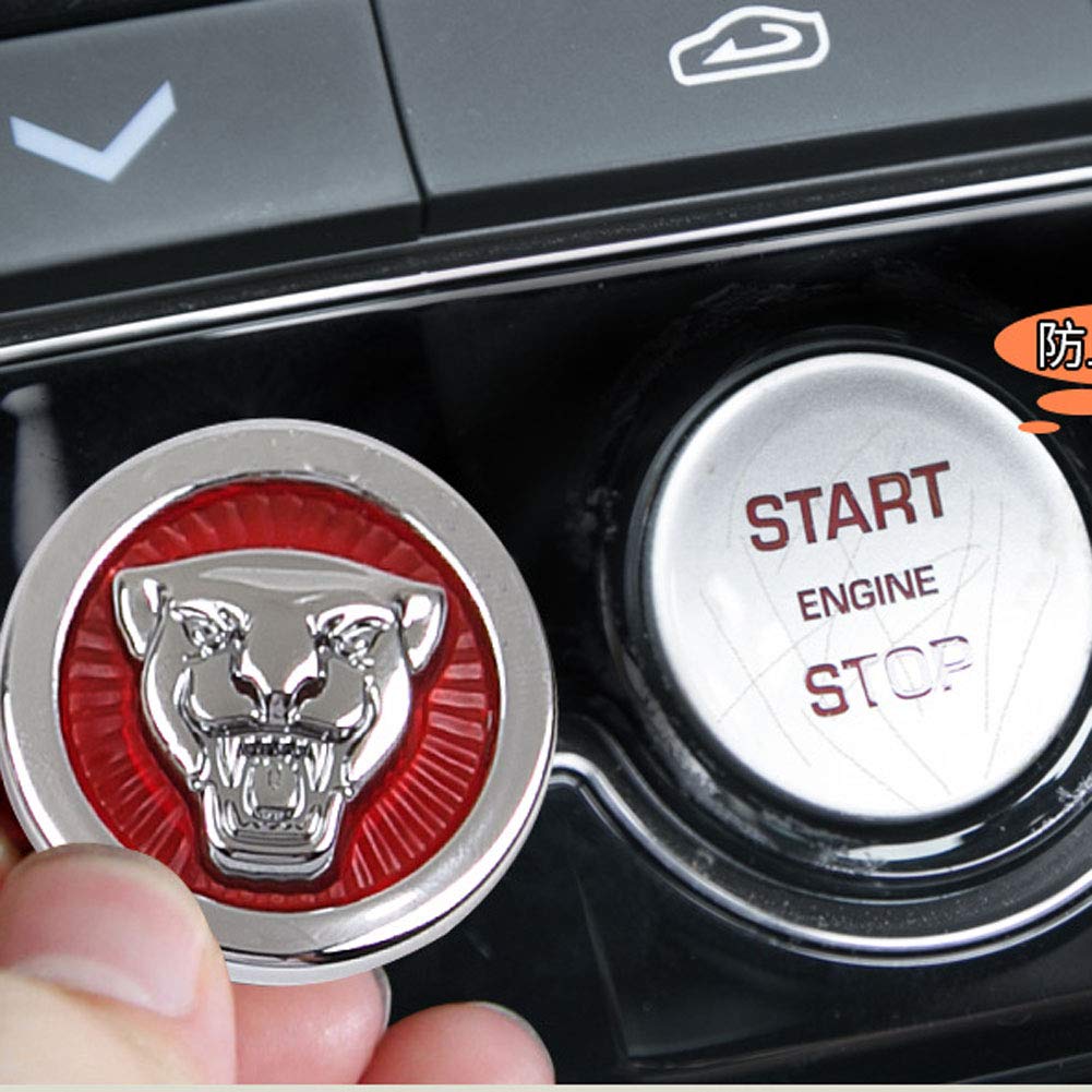 Button Start Center Control Switch Knob Head Decorative Sequin Cap Cover Decal Trim fit for Jaguar XFL XE XEL XJ XJL F-PACE F-Type