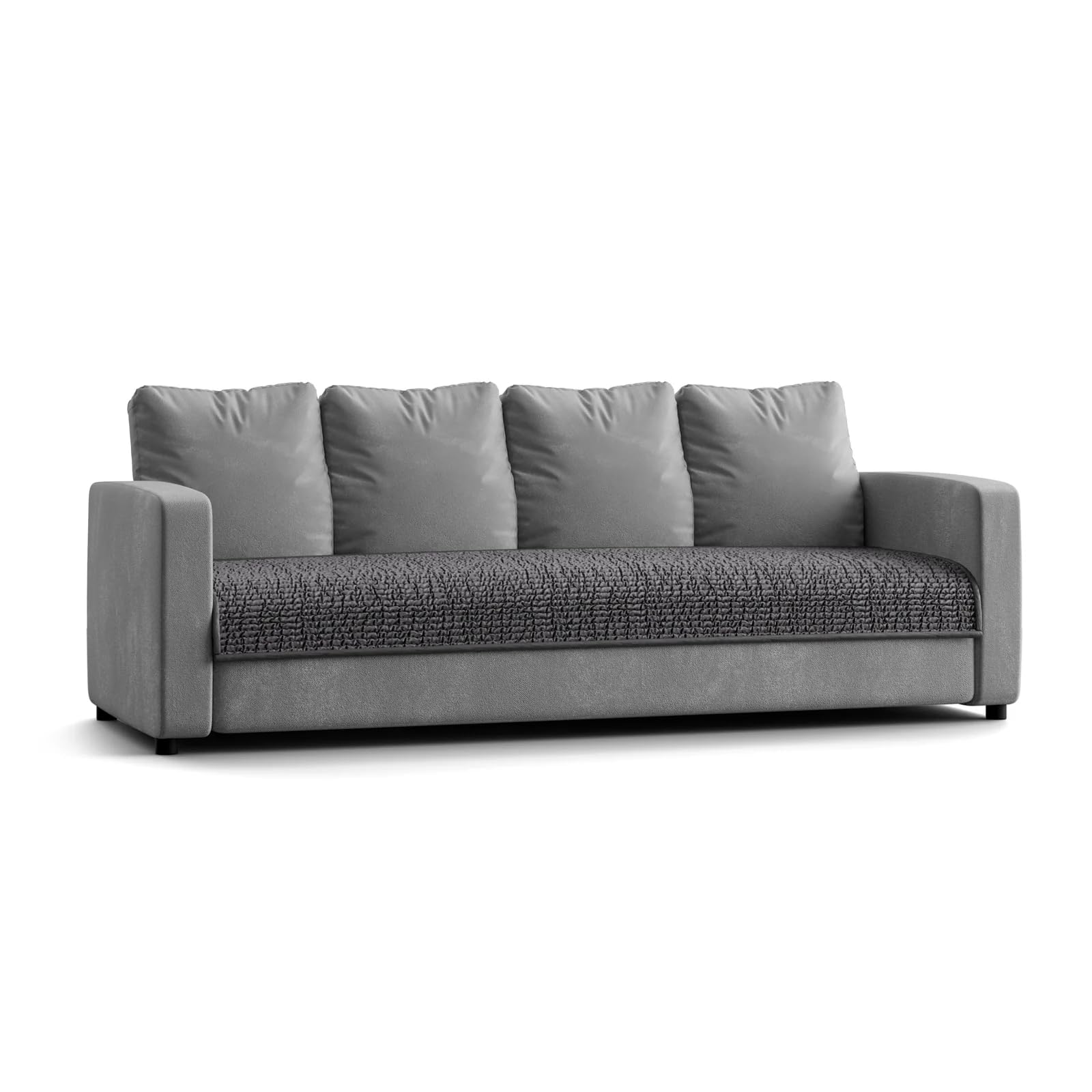 Menotti 4 Seater Waterproof Sofa Blanket Cover, Oversized Couch Protector Slipcover, Premium Microfiber Fabric, Washable, Anti-Stain, Non-Slip, Durable Large Sofa Cover Microfibra (Charcoal)