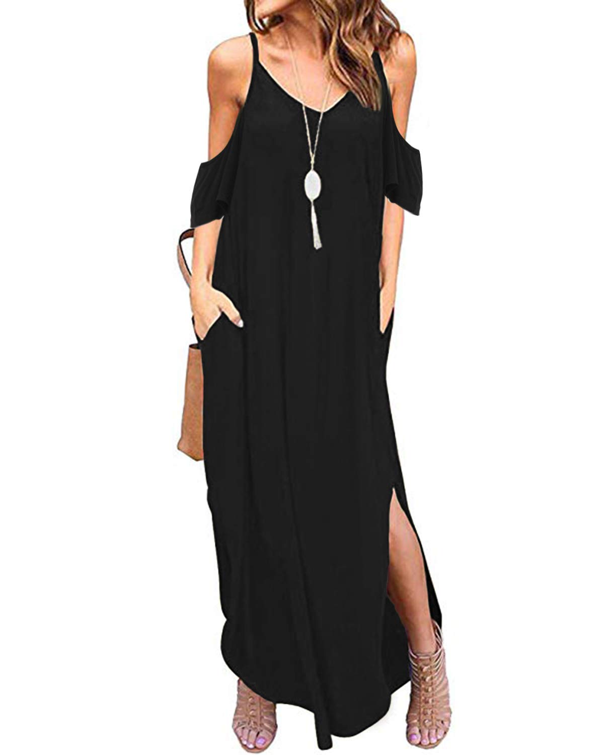 strapless casual maxi dress