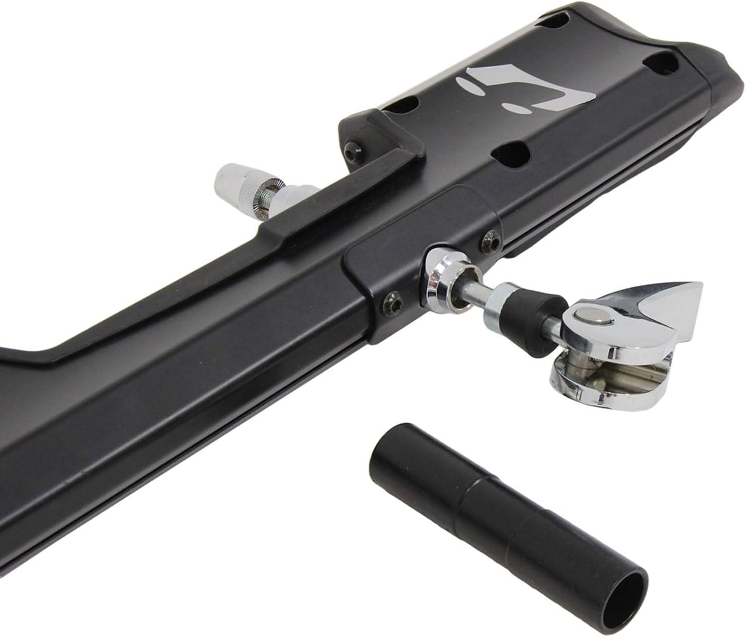 KUAT Trio Fork Mount Carrier | Secure Durable Bike Roof Rack with Integrated Cable Lock & Sliding Rear Tire Strap - 1 Bike Capacity | Adapters Included, Black & Silver