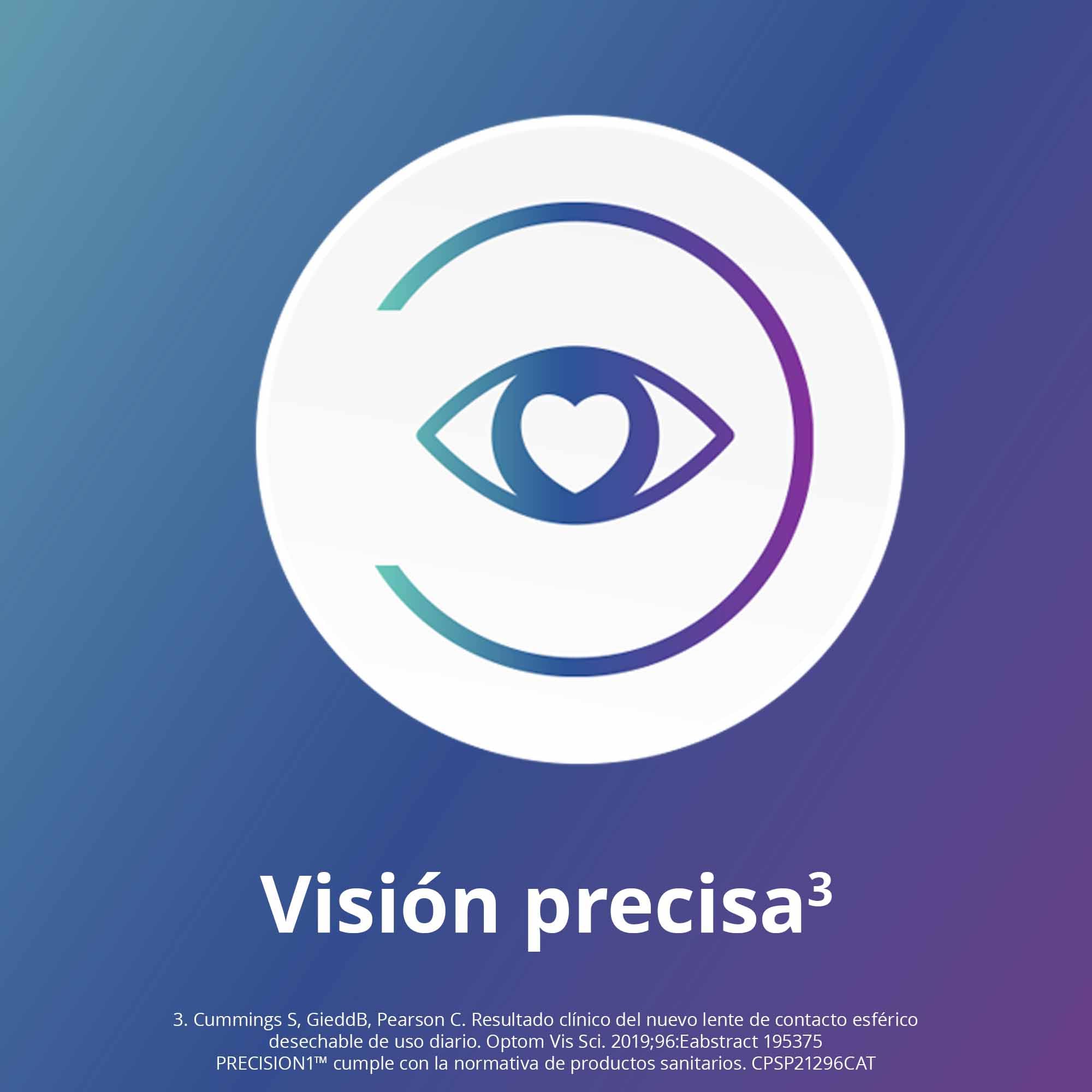 PRECISION1 Lentes de contacto de reemplazo diario, Pack de 30, R 8.3 mm, D 14.2 mm, -3.00 Diopt