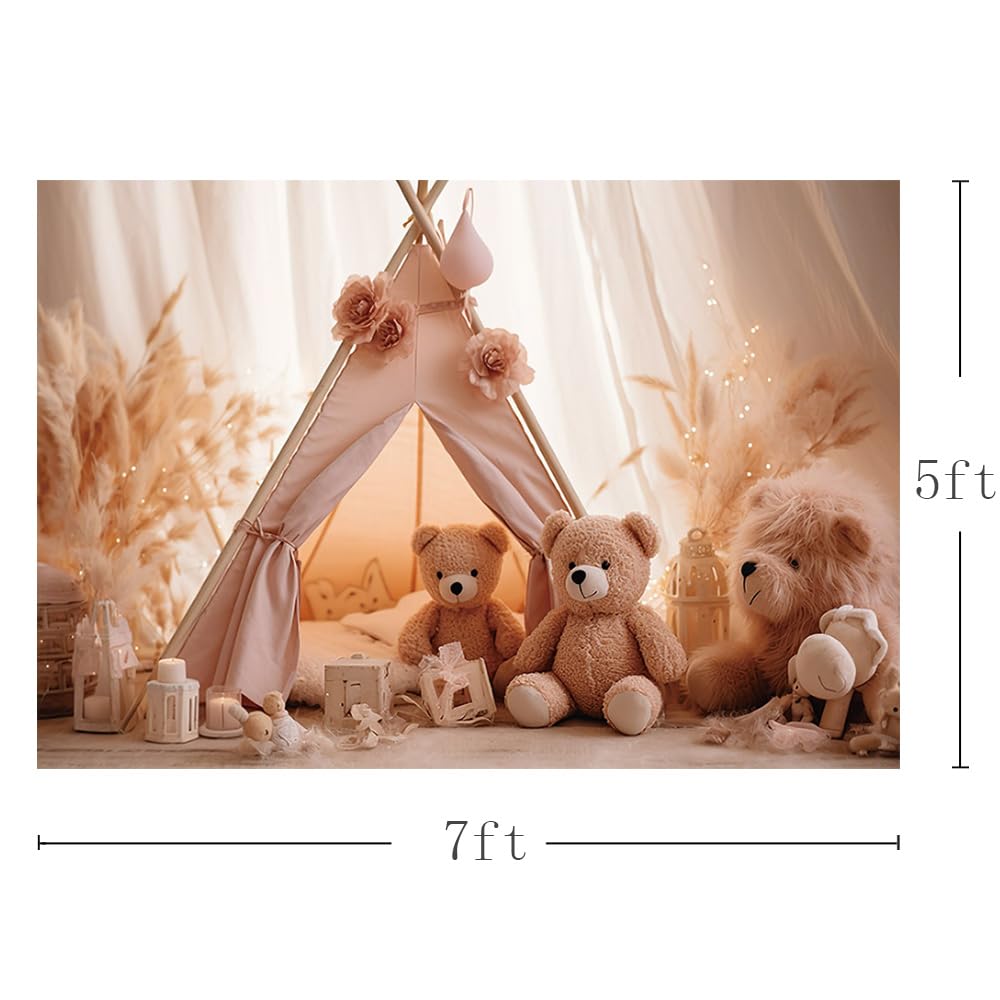 Toile De Fond Bohème MEHOFOND 2.1x1.5m - Motif Tournesol - Pour Photo Printemps - Décoration Fête - Lavable
