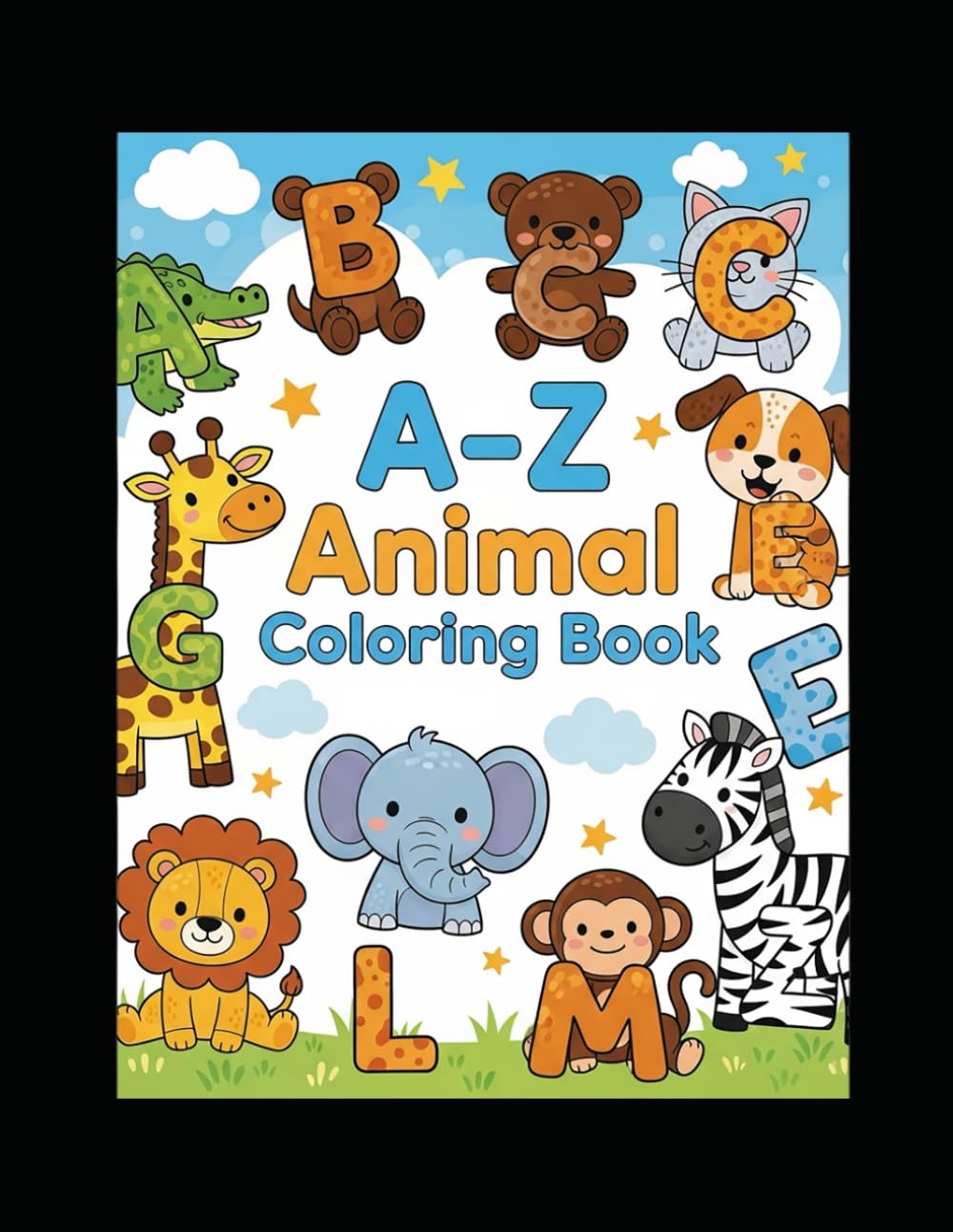 A-Z Animal Coloring Book for Kids Ages 3-6 Years