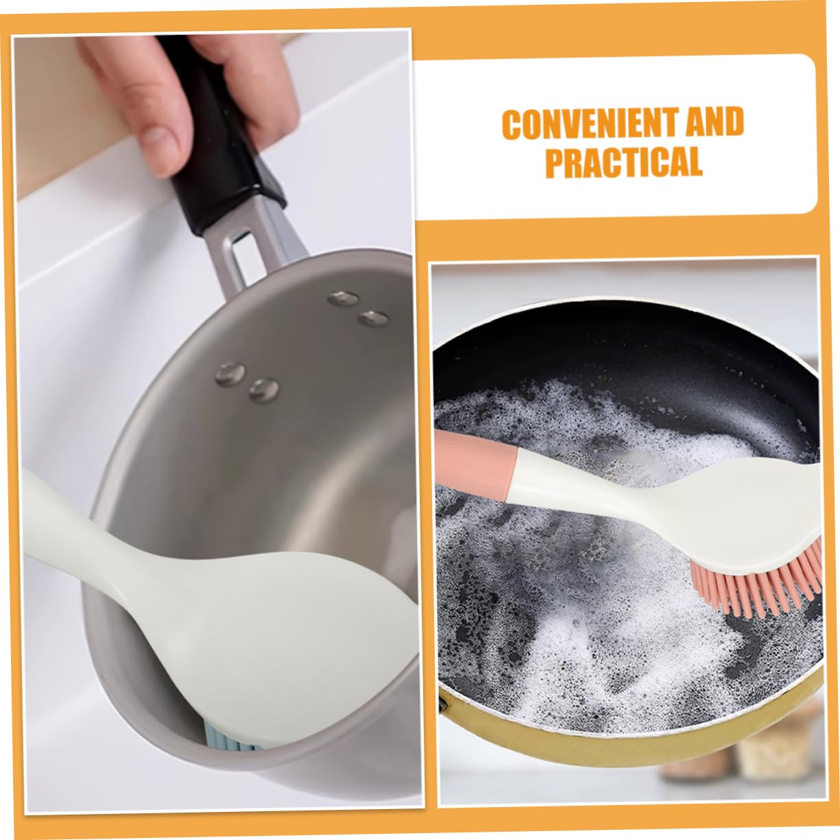 Healeved 10piezas Cepillos De Cocina Mango para Fregar y Utensilios Cepillo De Antiadherente para Sartenes y Ollas para Limpieza De Cocina