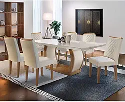 Conjunto Sala de Jantar 6 Cadeiras Kate Siena Moveis