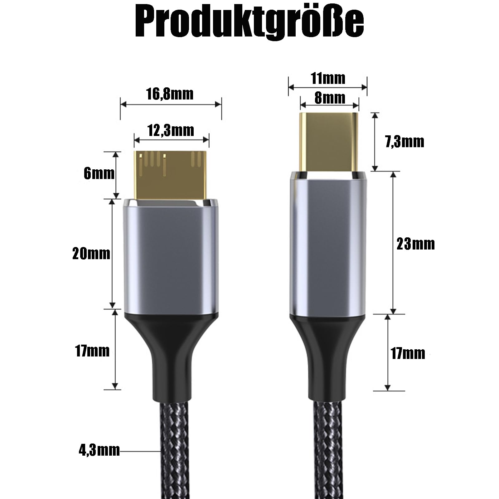 USB-C Auf Micro B Kabel 0,5m – USB 3.0, 5 Gbit/s, Für Externe Festplatten Von WD, Seagate & Mehr!