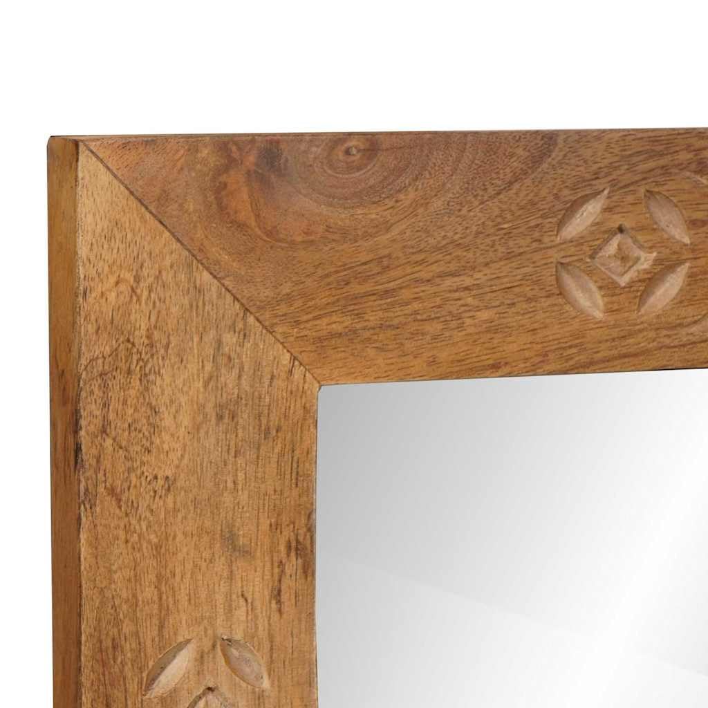Espejo de pared rectangular de 70 x 50 cm de madera y cristal