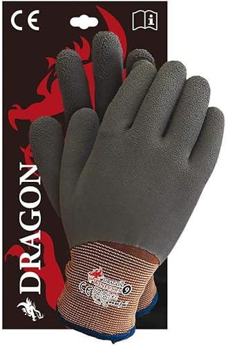 Reis Winfull3_Brs_7 Dragon Guantes de protección, marrón-gris, 7 tamaños, paquet