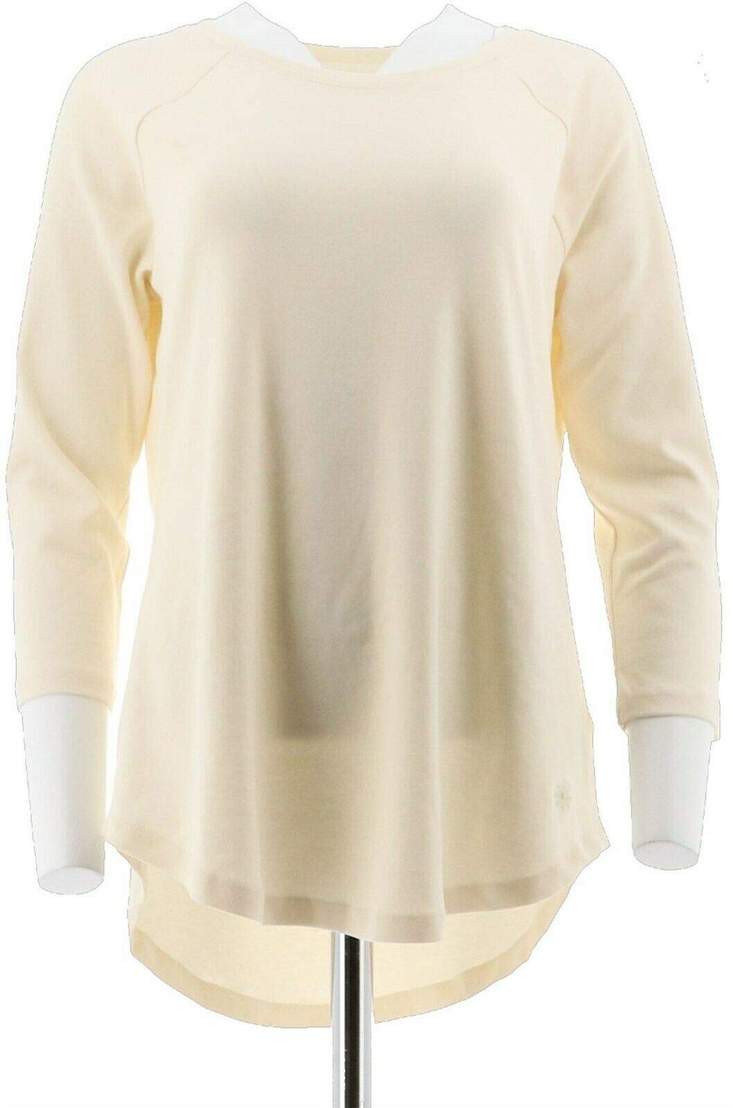 Isaac Mizrahi Essentials 3/4 SLV Curved Hem Tunic A279015