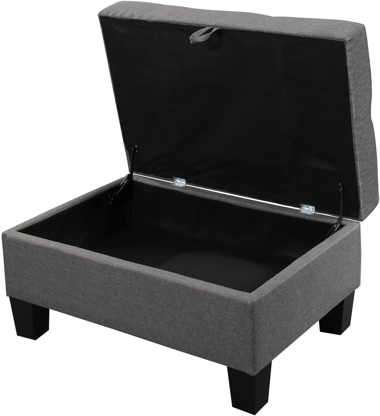3-Piece Sofa with 1 x 3-seat Sofa, 1 x Left Chaise Lounge, 1 x Storage Ottoman, 7 x Back Cushions，2 x Throw Pillows (Gray)