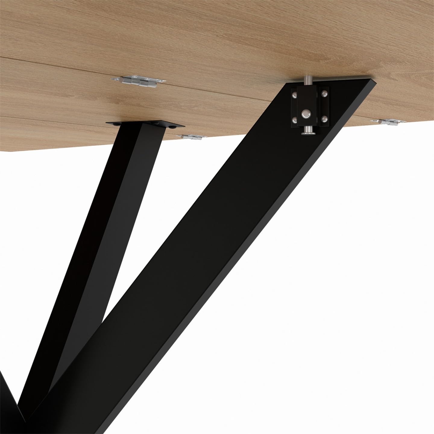 IDMarket - Table Console Pliable Alix 2-4 Personnes Pied araignée Bois et Noir 103 x 76 cm