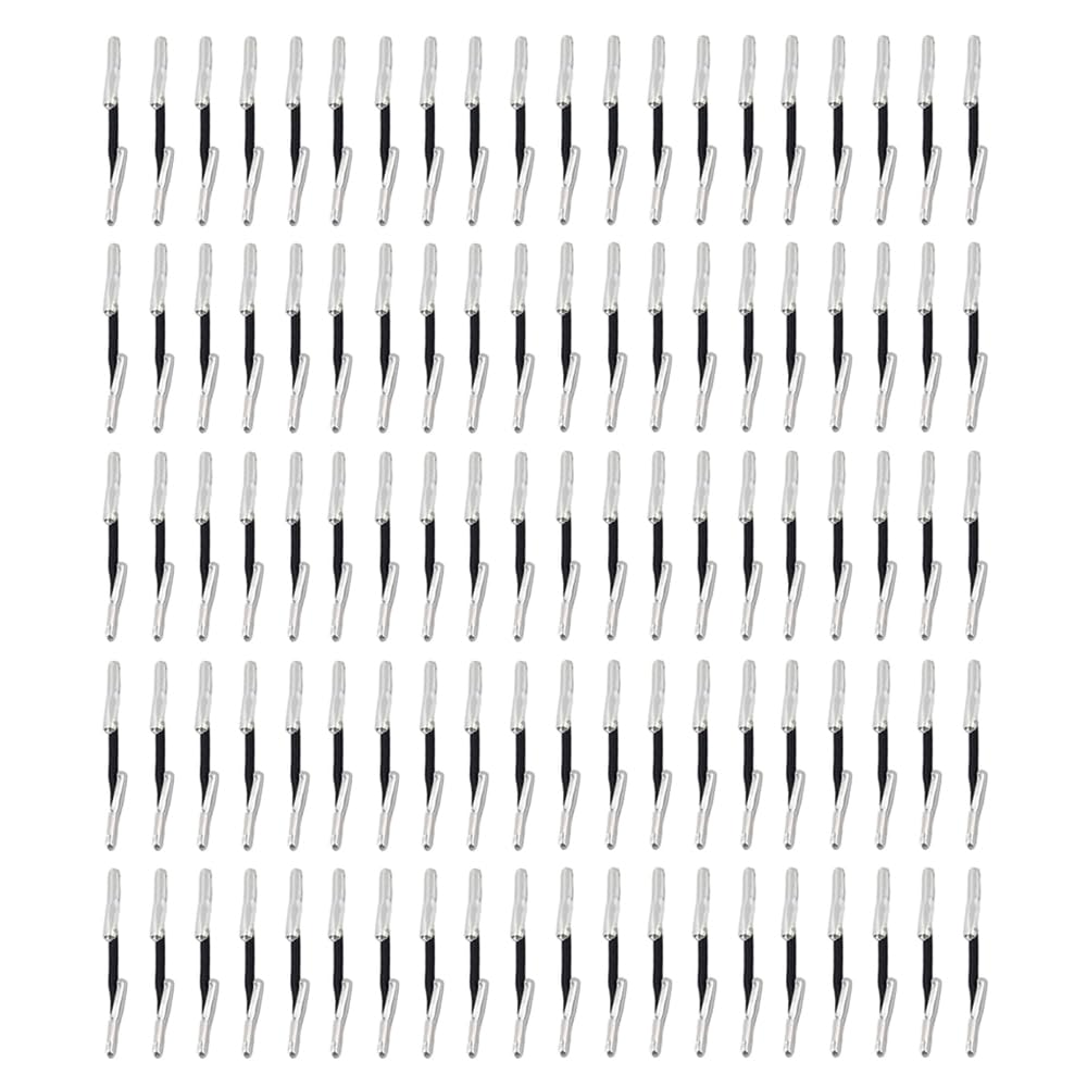 100 Pcs Treasury Tags, 4.5cm Elastic Metal Ended Treasury Tags Office Fastener