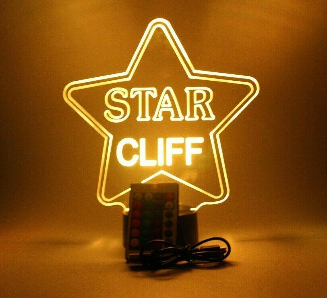 Star Leading Roles Actor Acting Actress Night Light Up Desk Table Lamp LED Personalized Flim Director Movie Performer Performing Arts Show - It's Wow, 16 Colors with Remote Engraved Gift