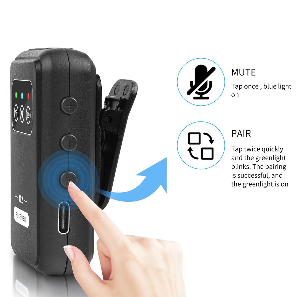 Sarini Sistema de monitoreo intrauditivo estéreo/Mono inalámbrico 2.4G, función de emparejamiento de Auriculares, Sistema estéreo Profesional para Estudio y presentaciones en Vivo