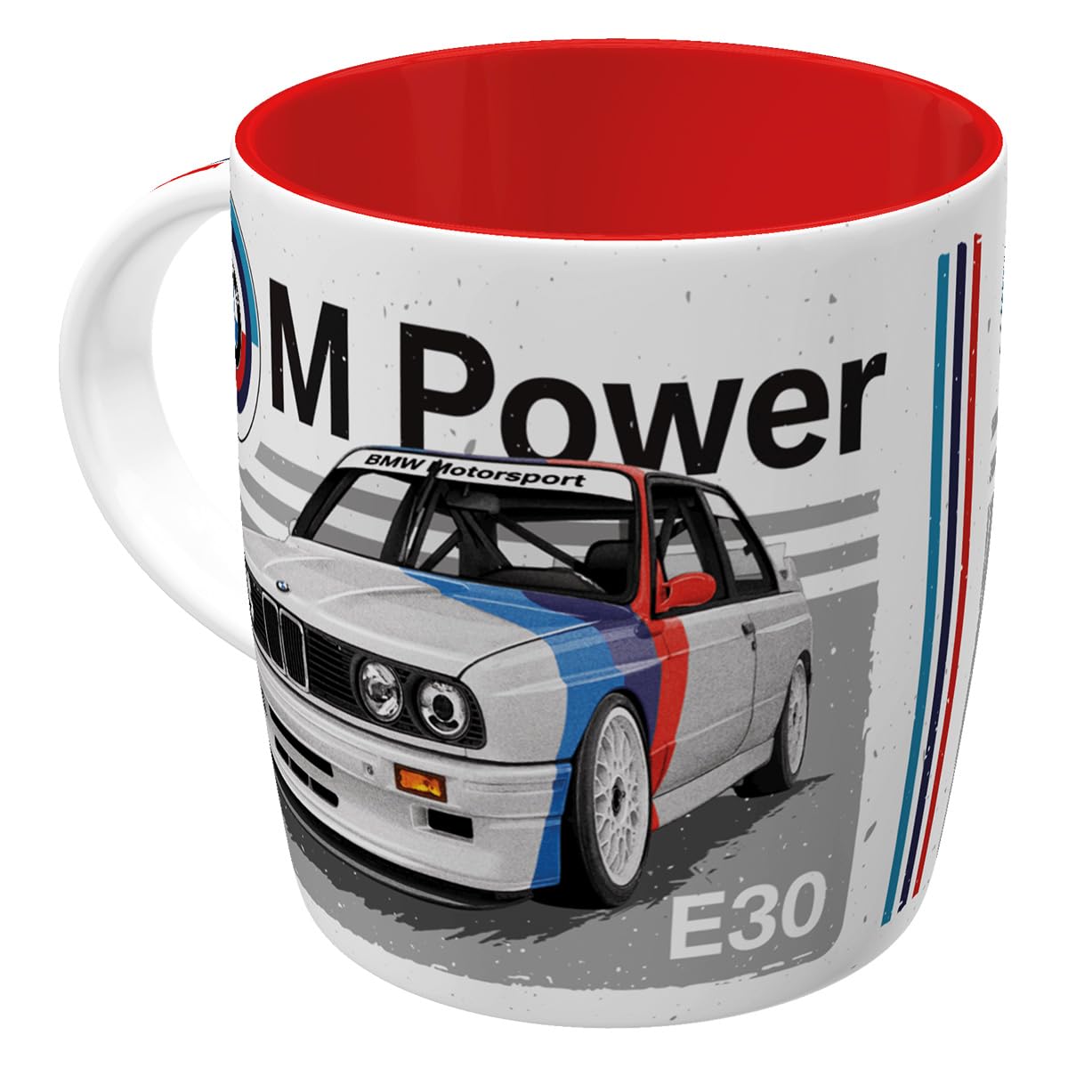 Nostalgic-Art Tazza da caffè retrò, 330 ml, BMW M POWER – Car – Idee regalo per amanti BMW, Official License Product (OLP), tazza in ceramica, design vintage