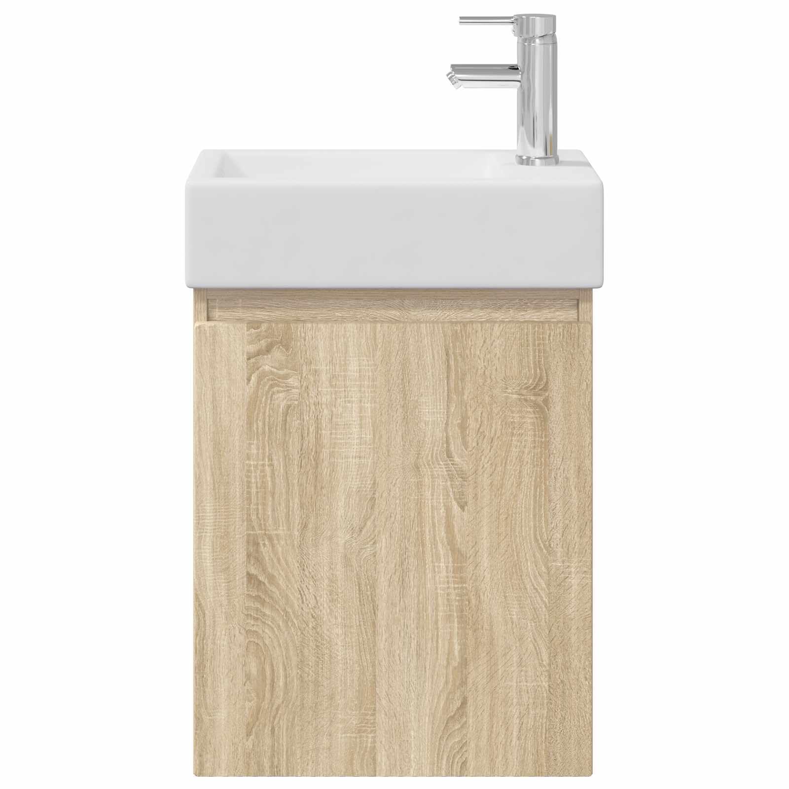 Genérico Módulo de baño con grifería Roble Sonoma 45,5 x 22,5 x 84 cm,Armarios y Almacenamiento,Tocadores de baño,20.1 kg-889453