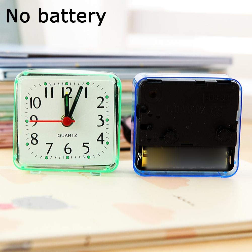 Nuovo Mini Quadrato Quarzo Beep Allarme Orologio di Plastica Da Tavolo Scrivania di Viaggio di viaggio Portatile reloj despertador  15