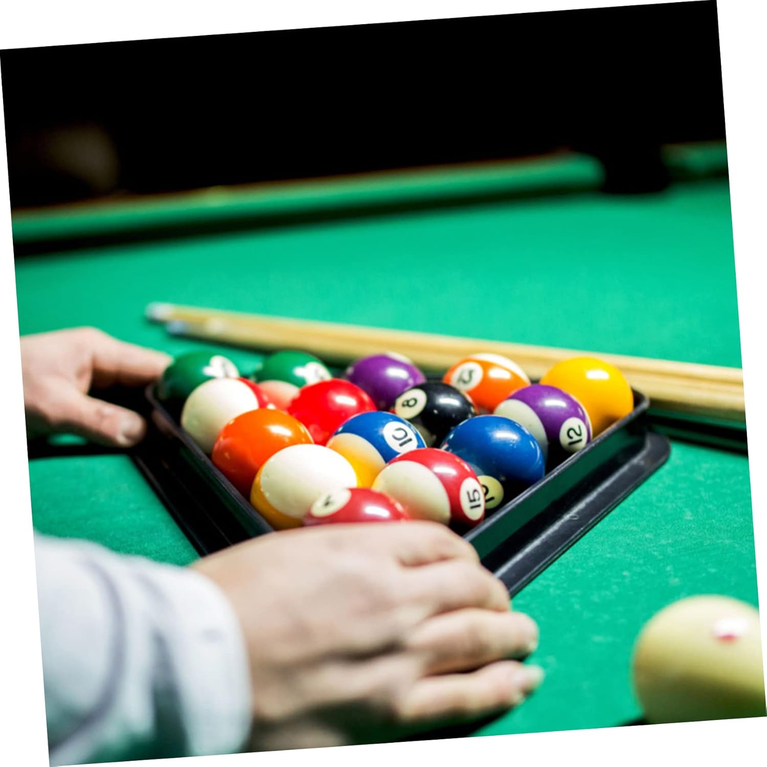 3sets 2pcs Pool Triangle Rack Durable Plastic Billiards Ball Holder for Standard Balls Easy to Use Organizer for Pool Tables Design 2pcs*3