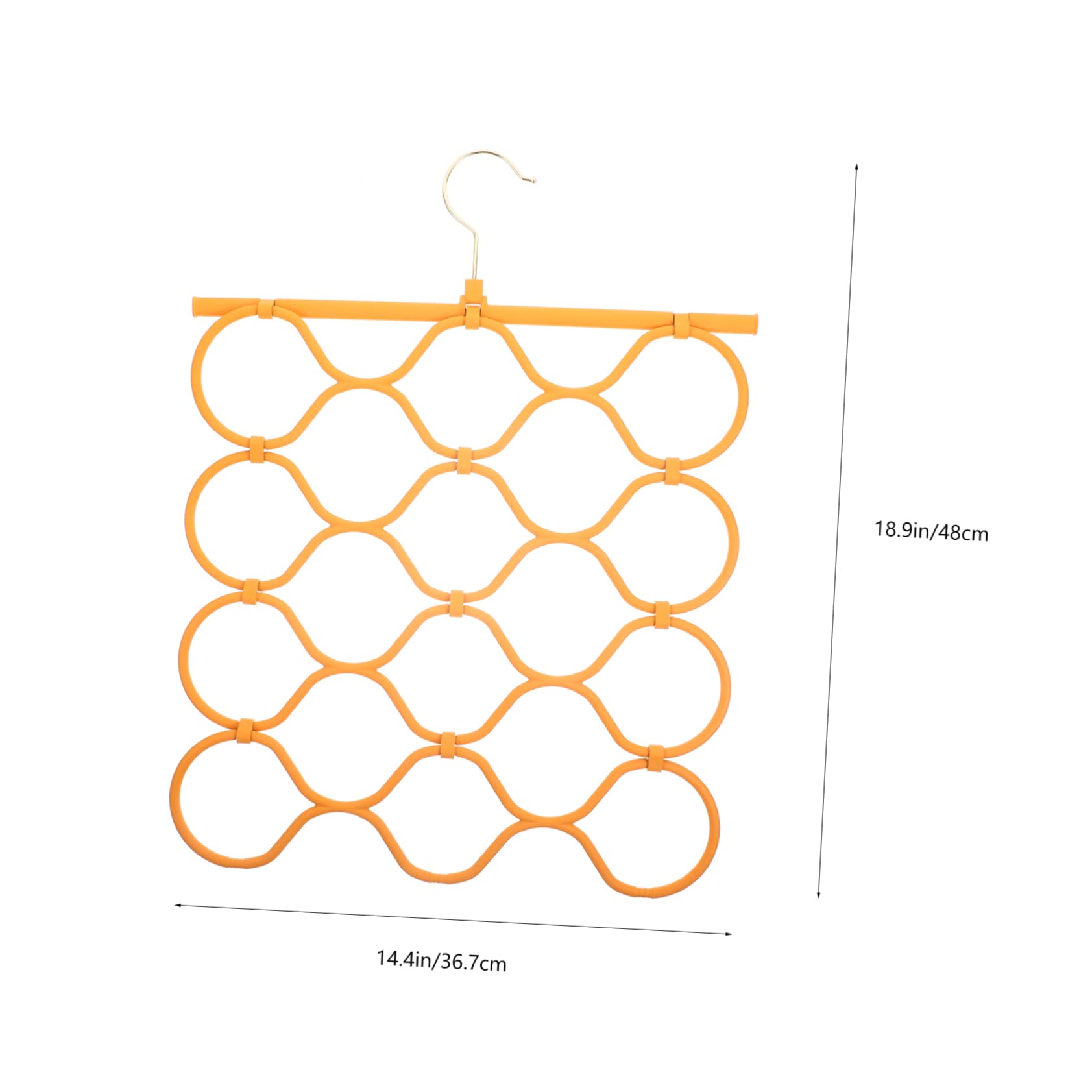 HOOTNEE Space Saving Scarf Hanger Multi Functional Folding Organizer for Home Four Storage Rack for Scarves and Belts Lightweight Design for Neat Wardrobe Organization