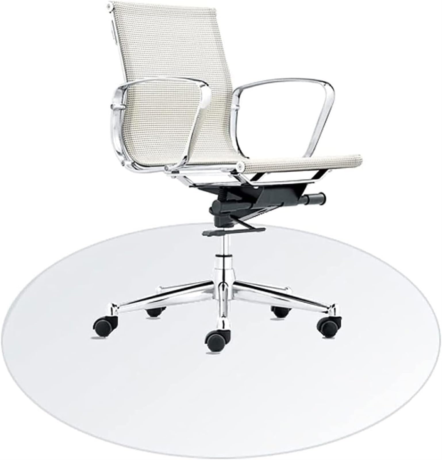 Tapis de chaise d'ordinateur rond 1.5mm anti-rayures pour protéger la moquette