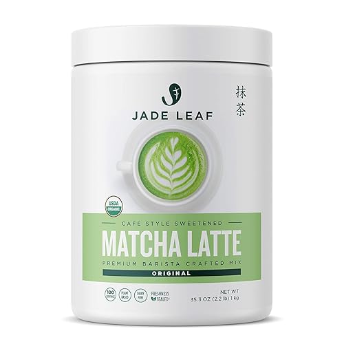 Mezcla de leche matcha orgánica de hoja de jade mezcla endulzada estilo cafetería té verde matcha dulce en polvo 22 libras