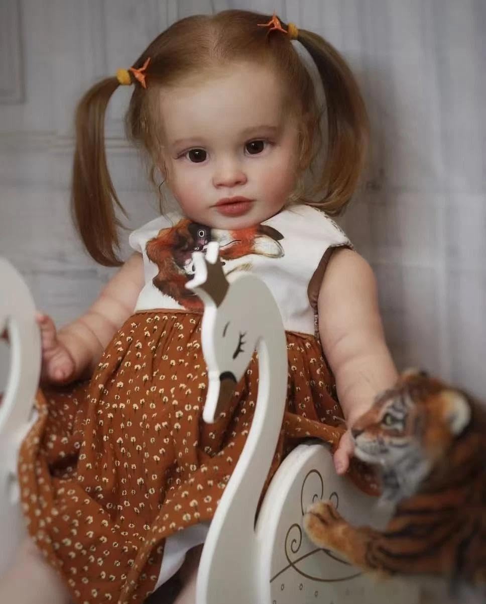 RXDOLL 56 cm duże lalki Reborn Baby Dolls Girls Cloth Body Realistyczne miękkie winylowe lalki Reborn Maluch Lalki Sweety Girl Look Prawdziwe Realistyczne Baby Doll Zabawki Prezenty dla dzieci 3+