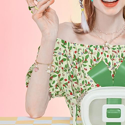 Miniatura 6 de PH PandaHall 30 dijes de ángel dorado de 1.102 in con ángulo de corazón de imitación de perlas colgantes de alas colgantes con anillos de salto para