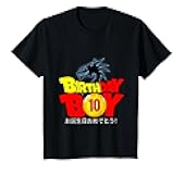 Kids 10 Year Old 10th Dragon Anime Style Birthday Gift For Boys T-Shirt