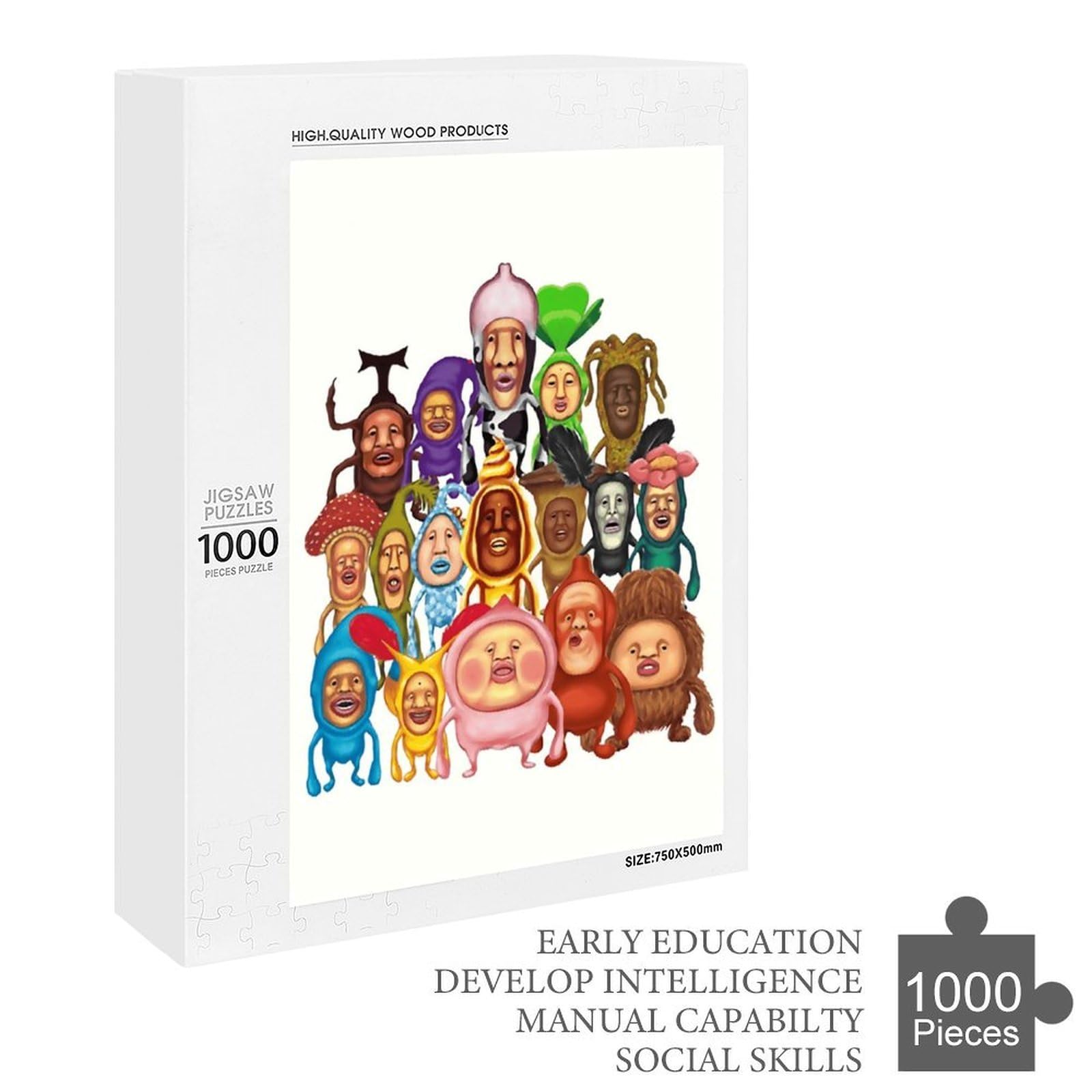 Amazon.co.jp: ジグソーパズル パズル 1000ピース こびとづかん 木製
