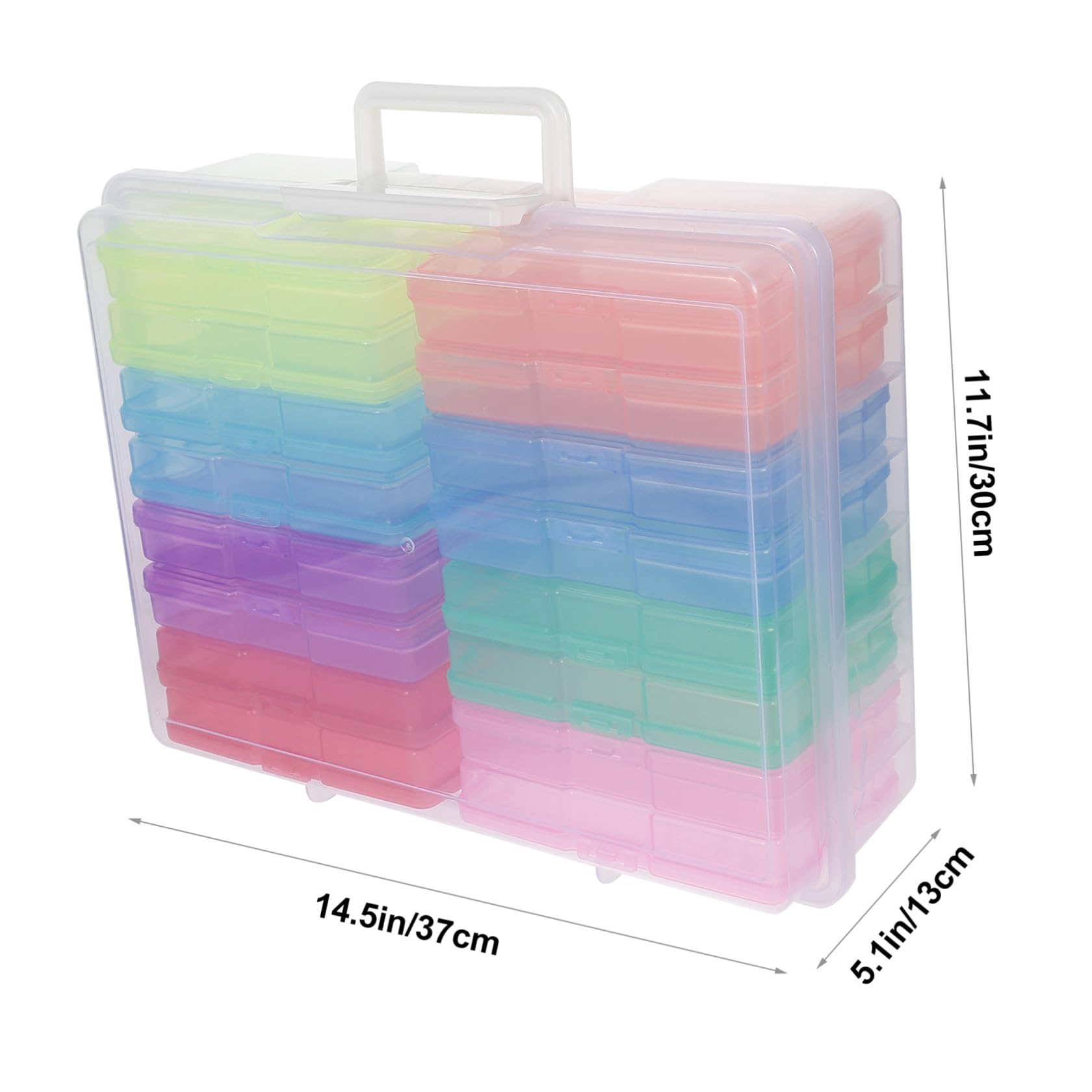Abaodam Caja Organizadora de Fotos 4x6 Pulgadas, Estuche Grande para Manualidades Cierre Seguro, Plástico Libre de Ácido, Resistente y Portátil para Almacenamiento y Conservación