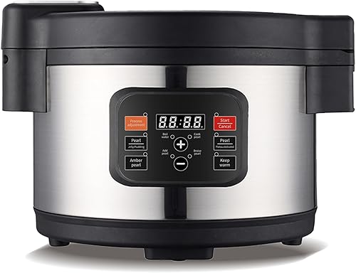 Miniatura 8 de Yovtekc - Olla comercial de tapioca con perlas, olla automática de tapioca de 12 litros, olla de té de burbujas antiadherente con panel de botón