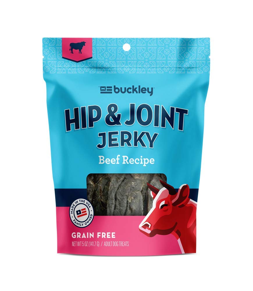 BIXBIBuckley Functional Healthy Hip And Joint Dog Jerky Treats, Beef Recipe, 5 Ounce