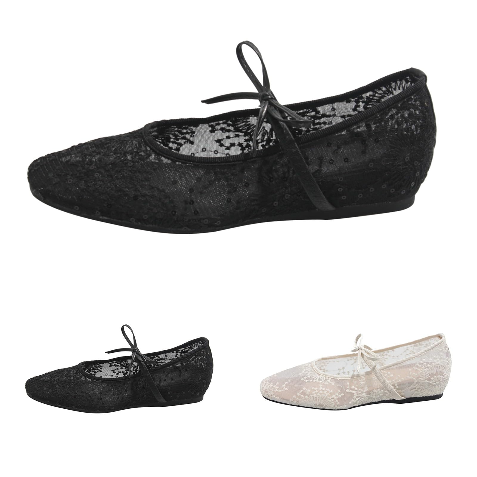 Ballerinas Damen Mit Riemchen Elegant Und Bequem Tanzschuhe Komfortabel Und Stilvoll Sommerschuhe Outdoor/Indoor Keilabsatz Halbschuhe Slip On Damenschuhe FüR Hochzeitskleider