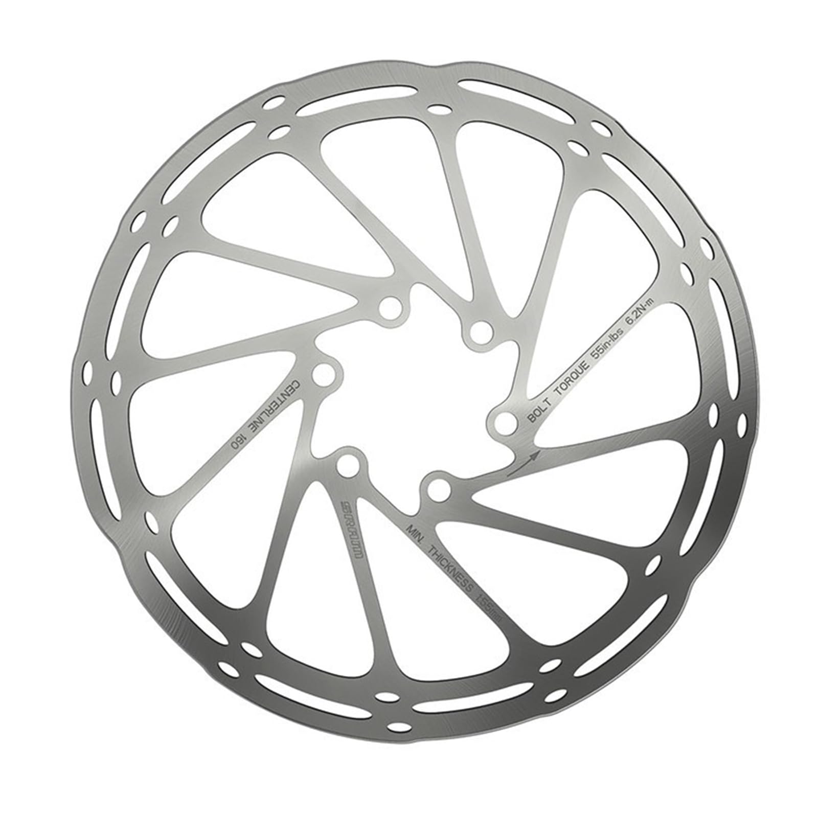SRAM Rotore freno a disco centrale – 180 mm, 6 bulloni, 2,0 mm | rotori freno bici