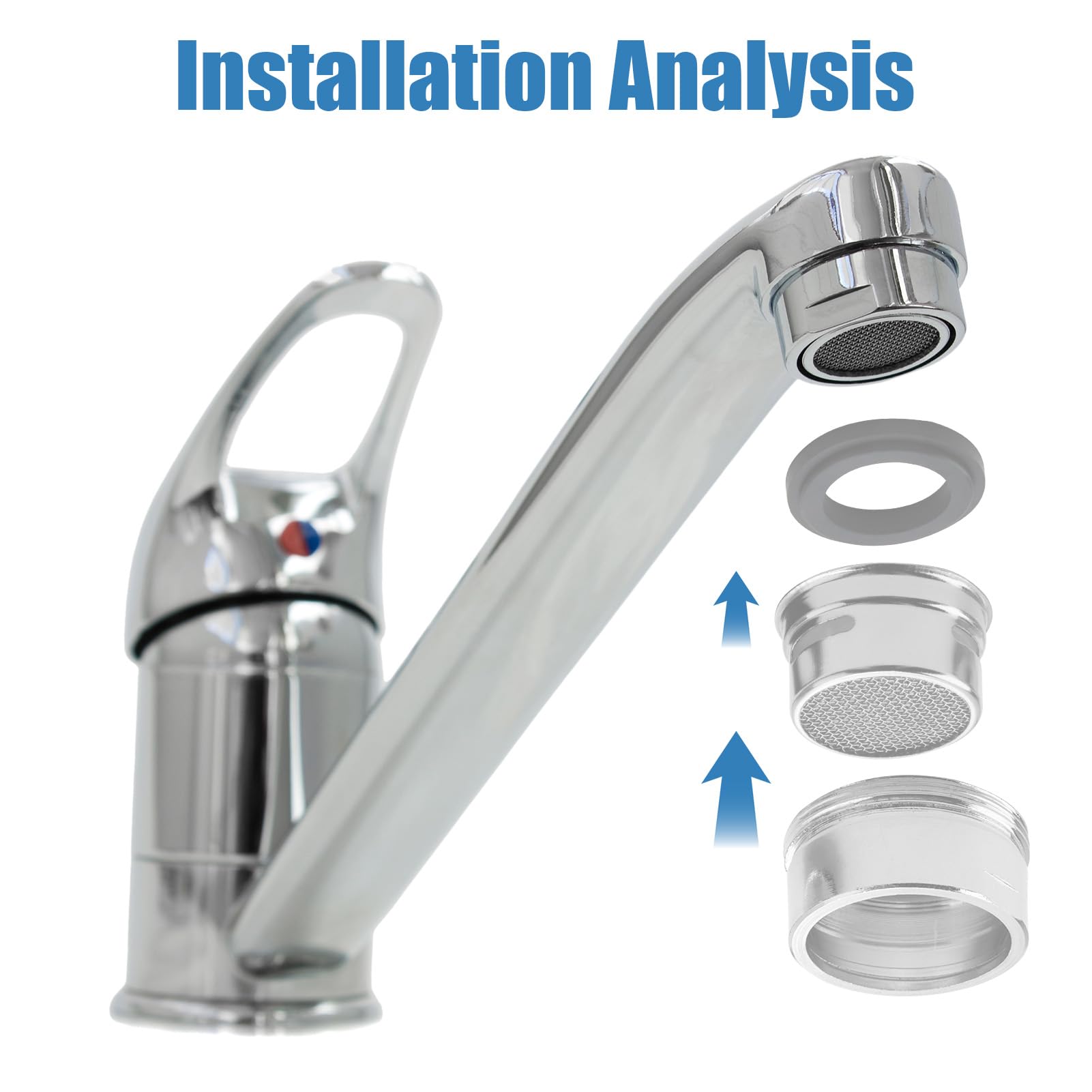 Set 6 Rompigetto Per Rubinetto Con Filtro A 7 Strati - Risparmio Idrico E Antischizzi