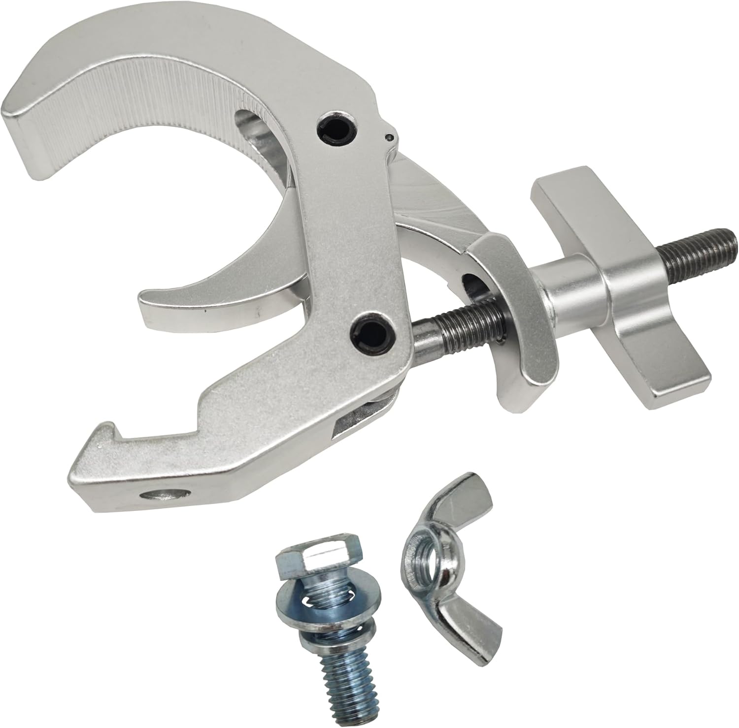 Stage Light Clamp 1.88-3.14Inch Heavy Duty 440lb Truss Hook Quick Rig Aluminum lighting C-Clamp Fit OD 48-80mm of Pipes for DJ Projector Par Spot Lights Moving Head