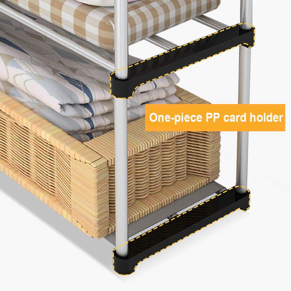Kleiderschrank Stoffkleiderschrank Faltschrank Wäscheschrank Mit Kleiderstange Mit Hochrollbare Türen Garderobenschrank Mit Reißverschluss Kleiderstange Kleideschrank Textilschrank,E