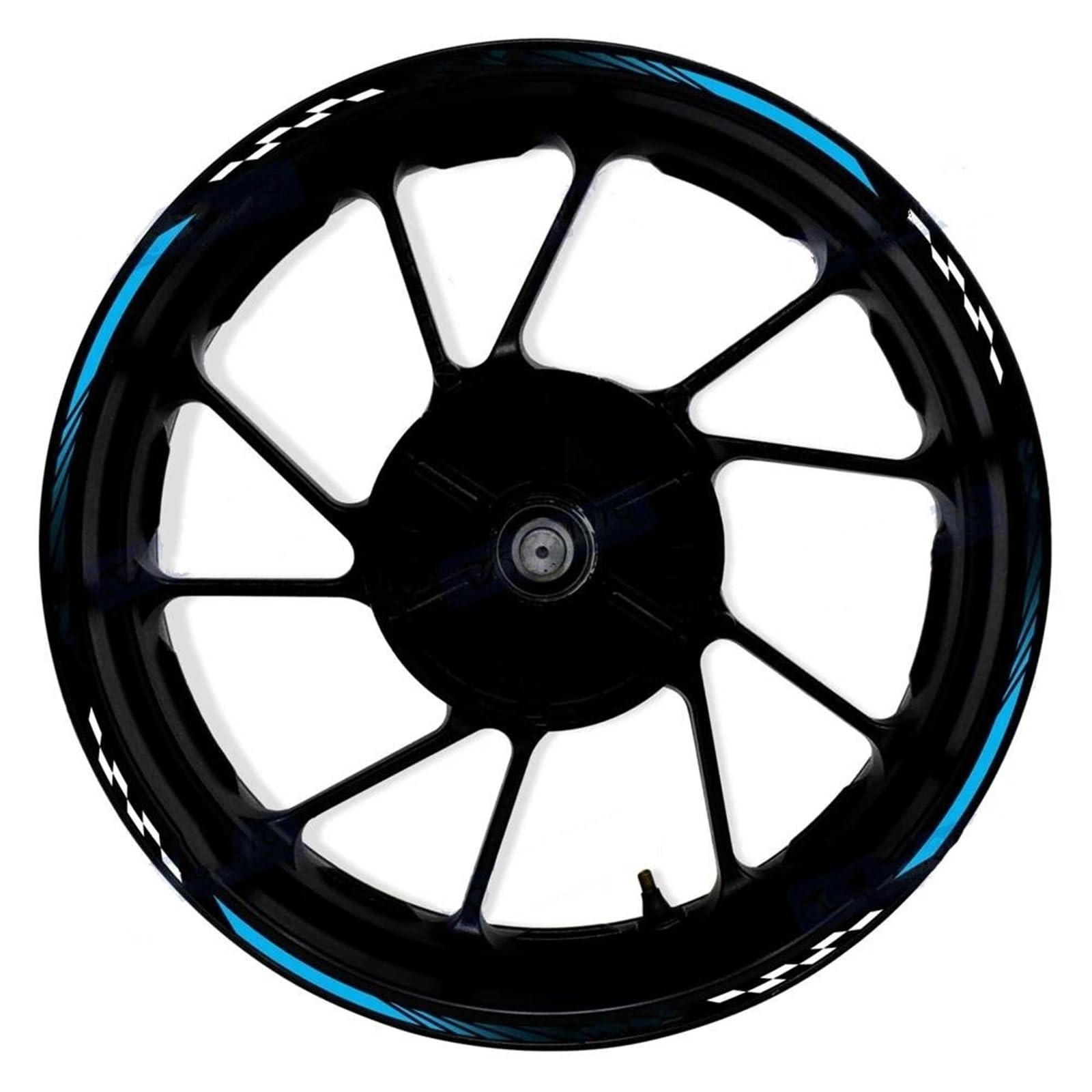 Rim Decals set Motorcycle Wheel Reflective Decal For ER-6N For ER6N 17 Inch Stripe Tape Sticker Rim Stickers Hub Decals Motorbike Reflective Hub Decal(Color 10)