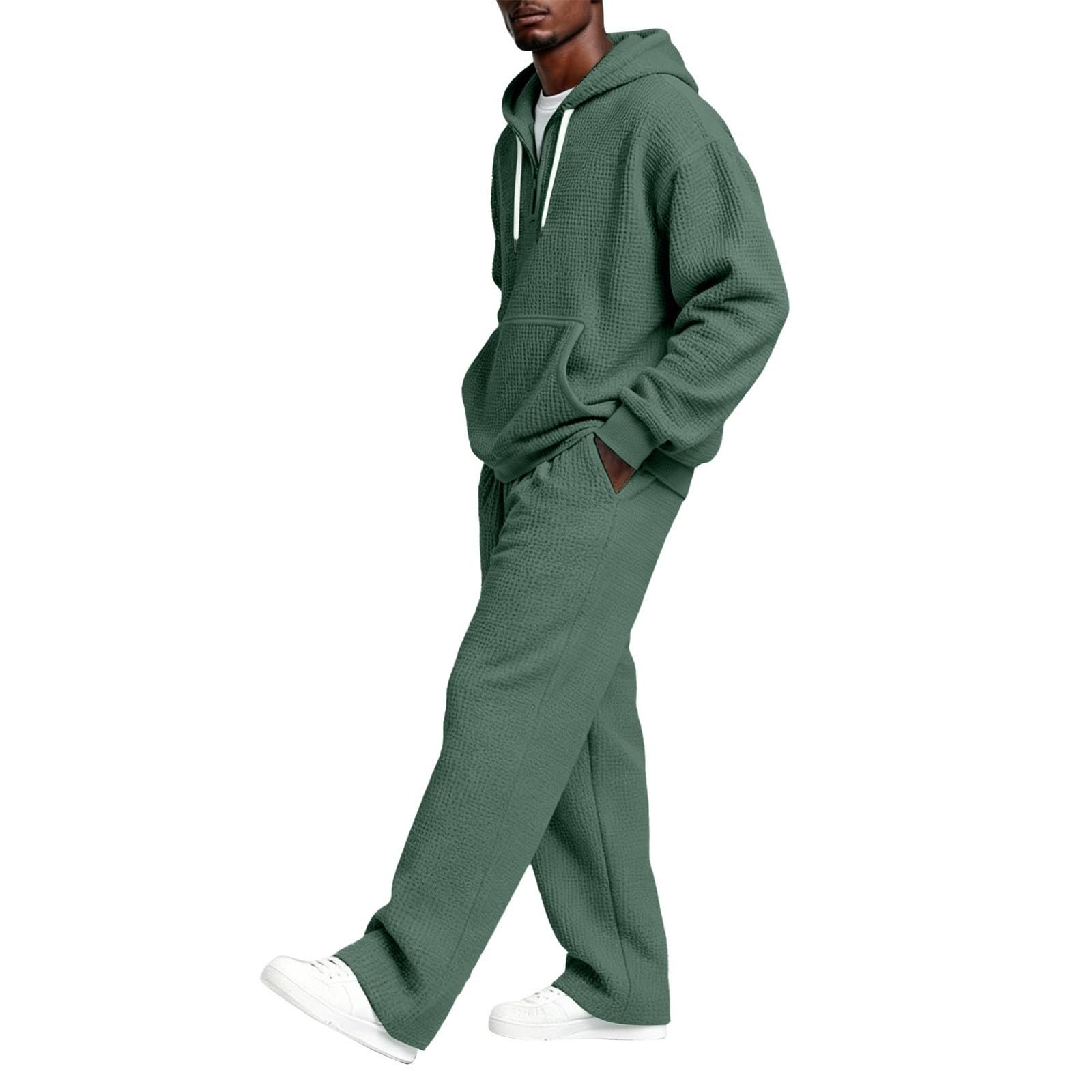 Chandal Hombre Completo Sudaderas con Capucha Térmico Otoño Invierno Uso Diario