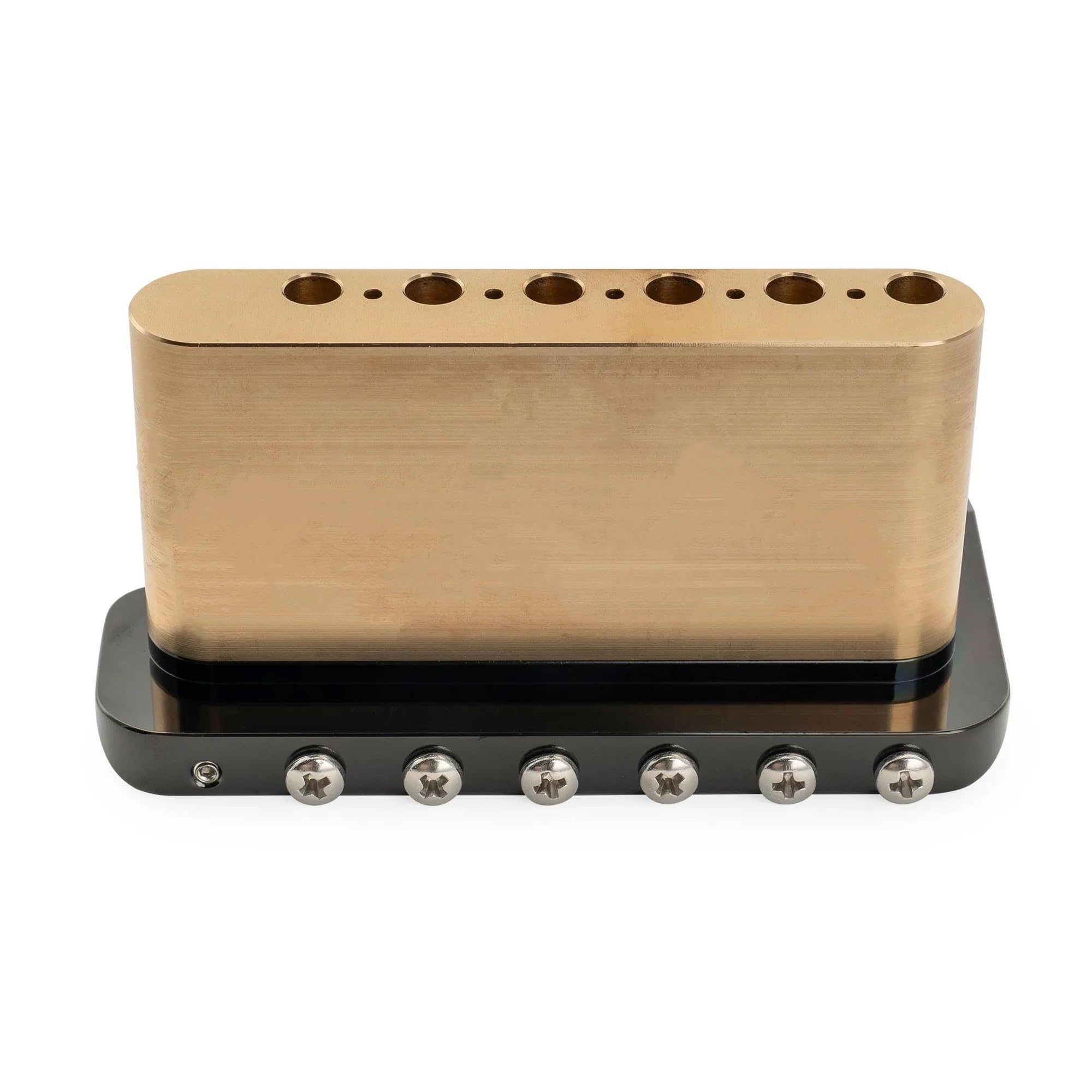 Accesorio Para Instrumento De Guitarra Eléctrica Puente Trémolo De Latón Macizo De 52.5mm | Puente de guitarra(Bk)