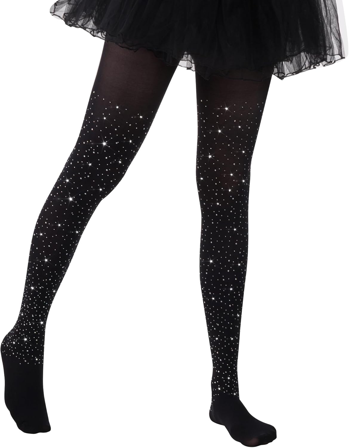 Dxhycc Girls Sparkle Tights Stretchy Rhinestone Stockings School Dress Dance Tights - Image 4