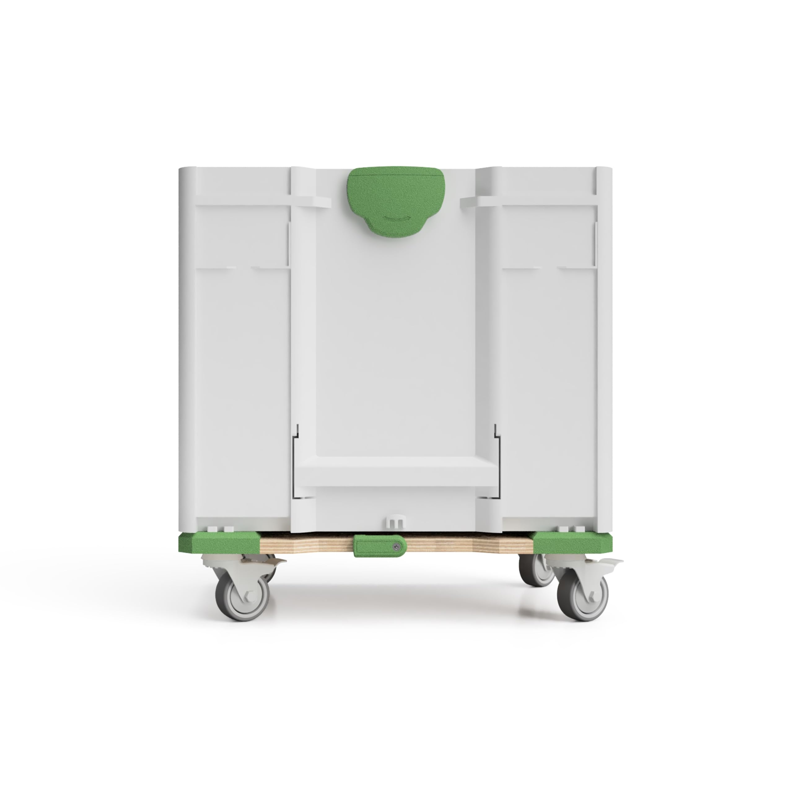 Carrello | Carrello di trasporto | Scooter | Cart compatibile con Festool, Toro, Tanos Systainer T Loc o SYS ³ 3 M – 4 ruote girevoli gommate (2 freni), 200 kg, betulla multiplex, su misura senza