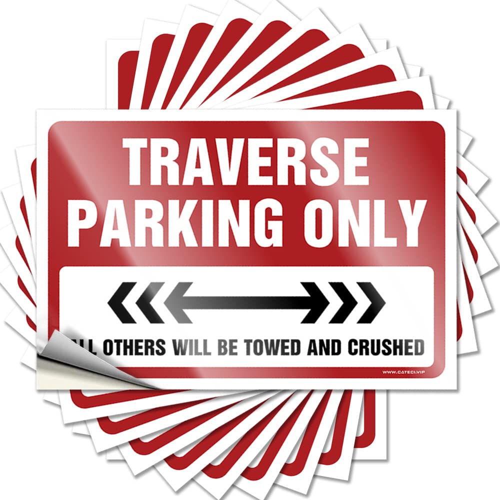 Books Bumper Decals - Traverse Parking Only Feminist Durable Sticker Easy Apply for Items Decor(8X12CM)