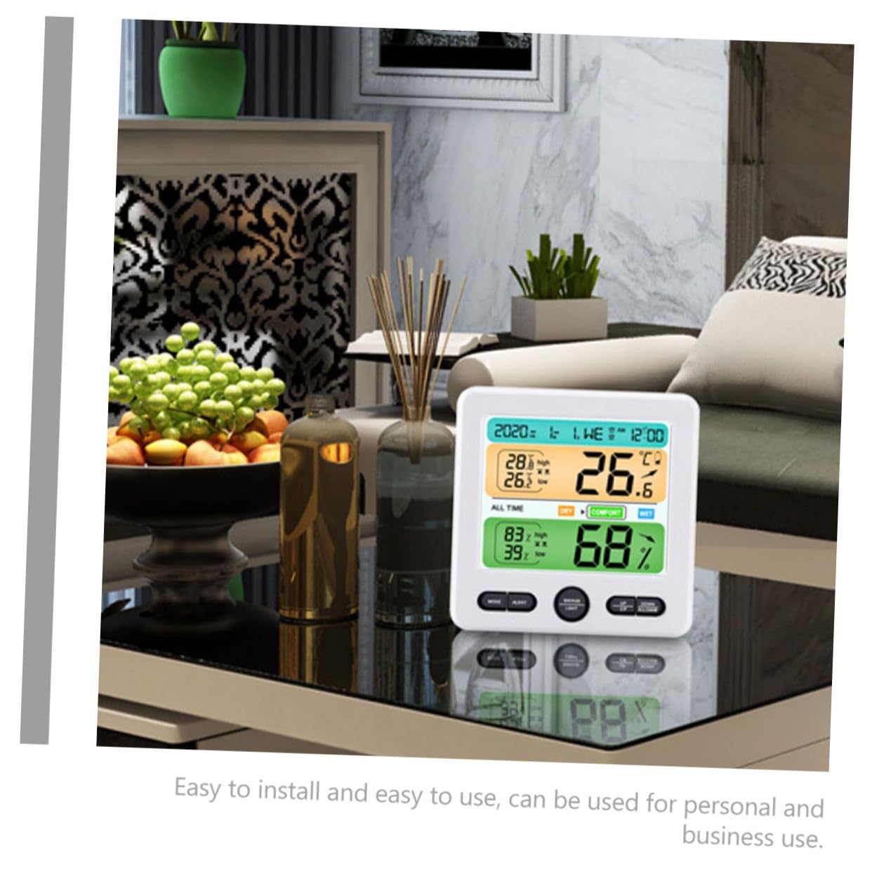 Milisten Digitales Innen-thermometer Hygrometer Feuchtigkeitsmesser Für Zuhause Büro Küche Schlafzimmer Mit Großem Display Und Präziser Temperaturanzeige